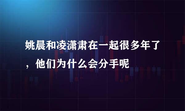 姚晨和凌潇肃在一起很多年了，他们为什么会分手呢