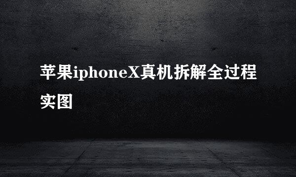 苹果iphoneX真机拆解全过程实图