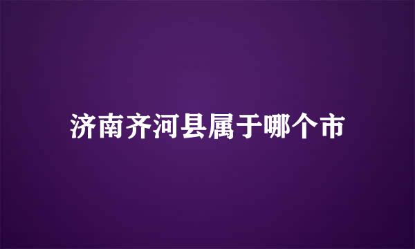 济南齐河县属于哪个市