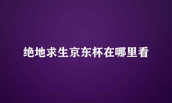 绝地求生京东杯在哪里看