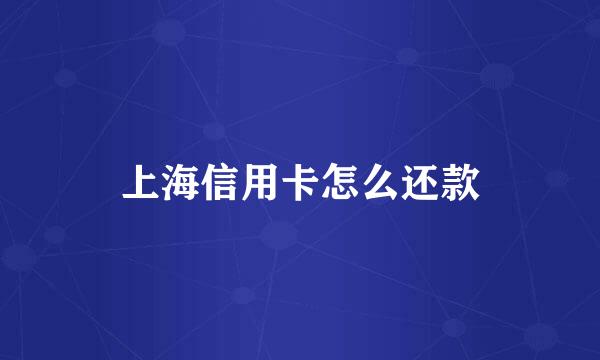 上海信用卡怎么还款