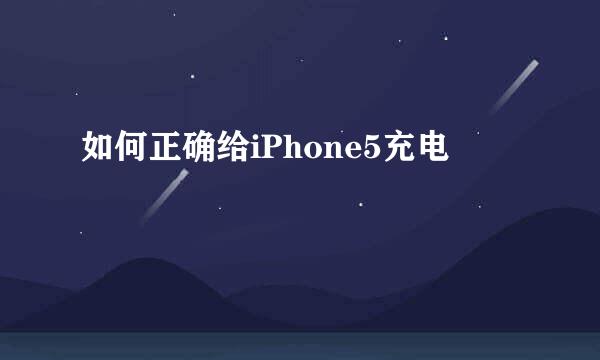 如何正确给iPhone5充电