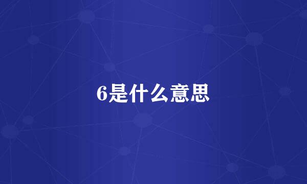 6是什么意思