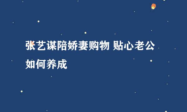 张艺谋陪娇妻购物 贴心老公如何养成