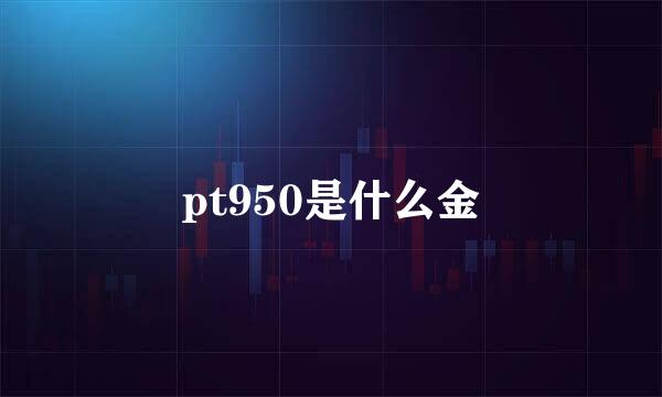 pt950是什么金