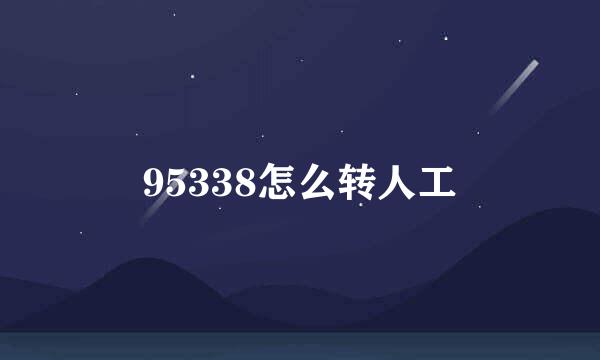 95338怎么转人工