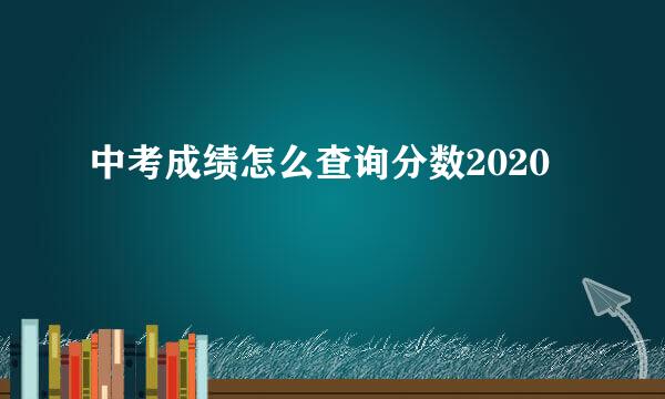 中考成绩怎么查询分数2020