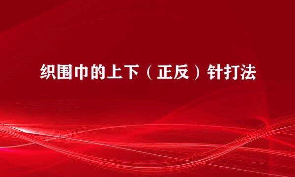 织围巾的上下（正反）针打法