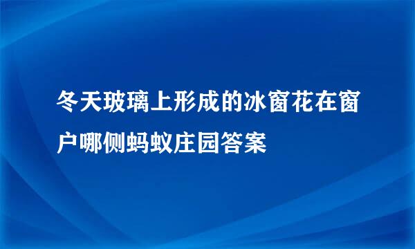 冬天玻璃上形成的冰窗花在窗户哪侧蚂蚁庄园答案