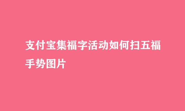 支付宝集福字活动如何扫五福手势图片