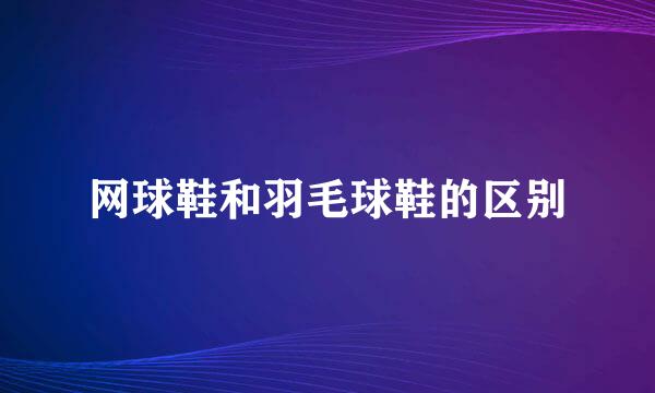 网球鞋和羽毛球鞋的区别