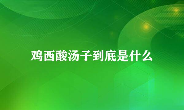 鸡西酸汤子到底是什么