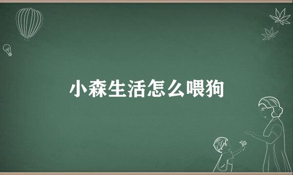 小森生活怎么喂狗