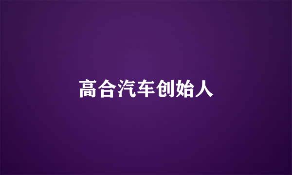 高合汽车创始人