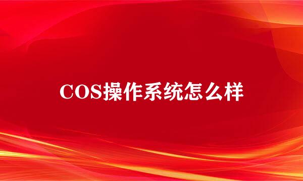 COS操作系统怎么样