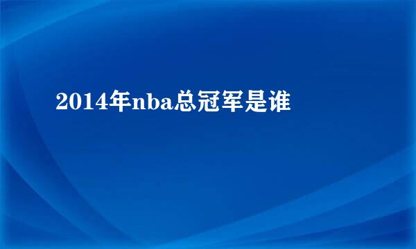 2014年nba总冠军是谁