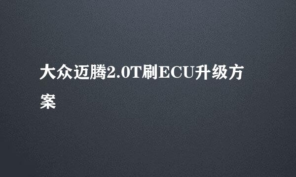 大众迈腾2.0T刷ECU升级方案