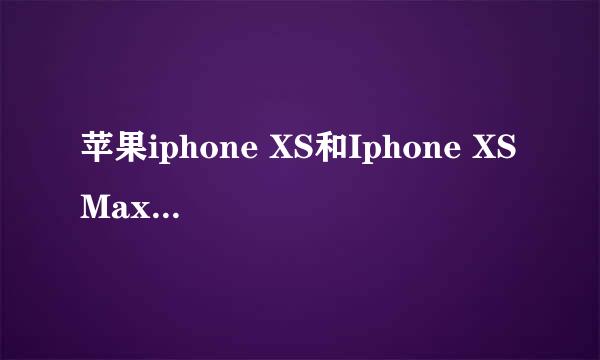 苹果iphone XS和Iphone XS Max的配置怎么样