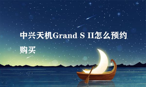 中兴天机Grand S II怎么预约购买