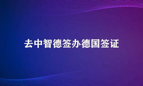 去中智德签办德国签证