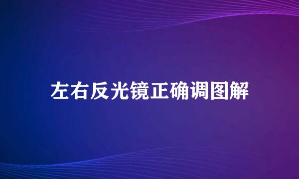 左右反光镜正确调图解