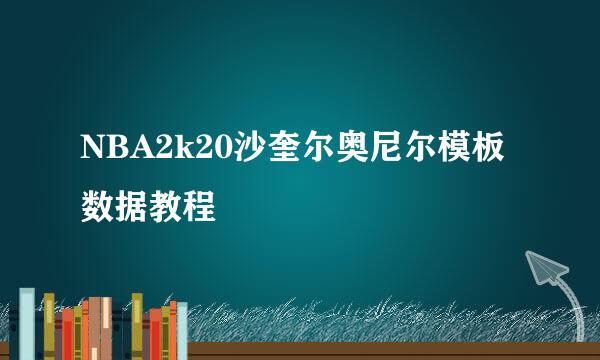 NBA2k20沙奎尔奥尼尔模板数据教程