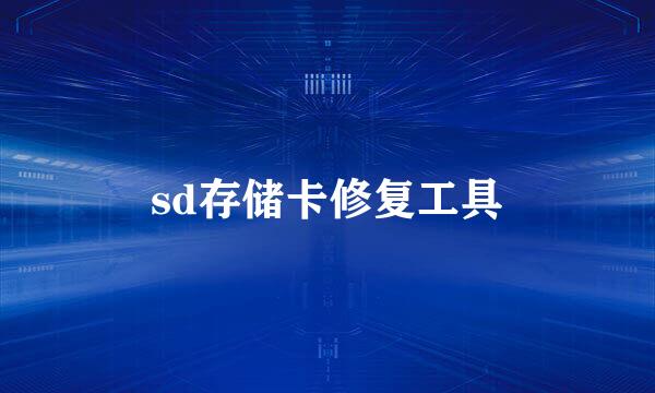 sd存储卡修复工具