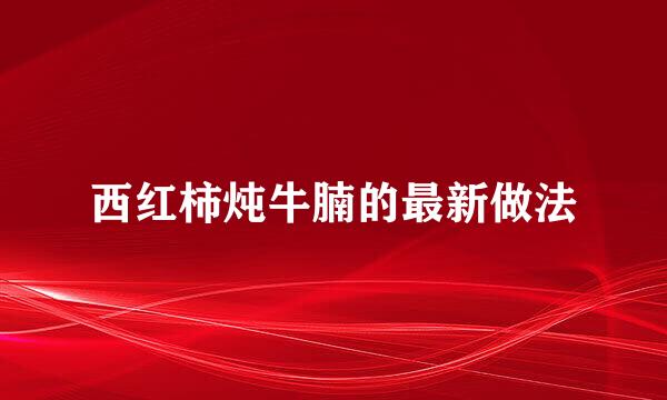 西红柿炖牛腩的最新做法