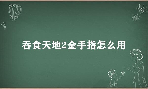 吞食天地2金手指怎么用