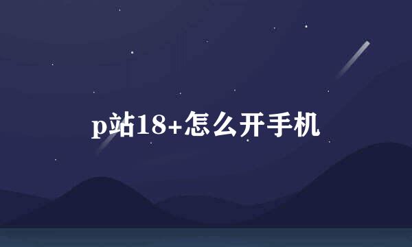 p站18+怎么开手机