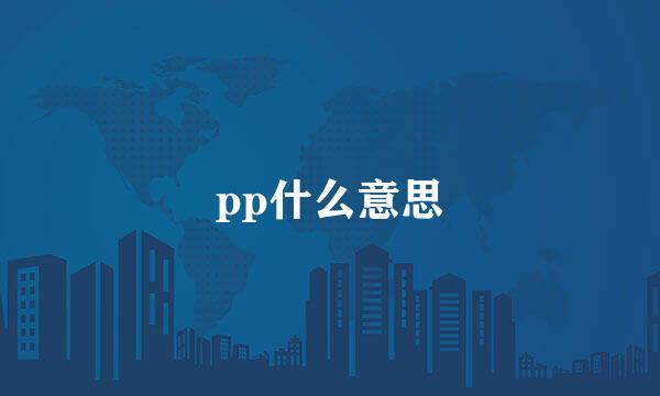 pp什么意思