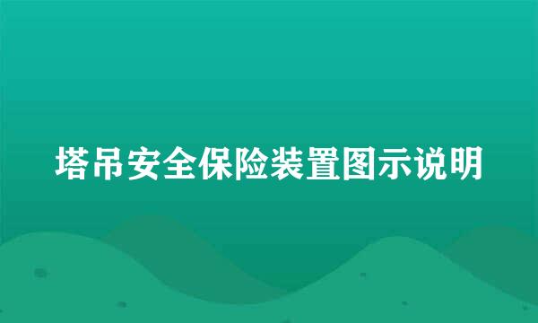 塔吊安全保险装置图示说明