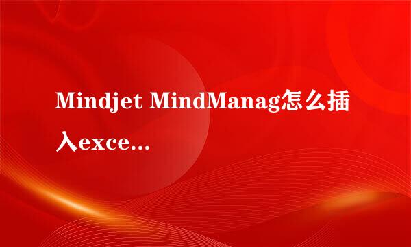 Mindjet MindManag怎么插入excel指定内容