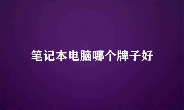 笔记本电脑哪个牌子好