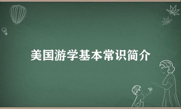 美国游学基本常识简介