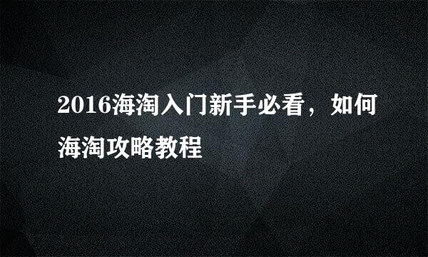 2016海淘入门新手必看，如何海淘攻略教程