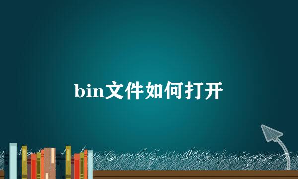 bin文件如何打开