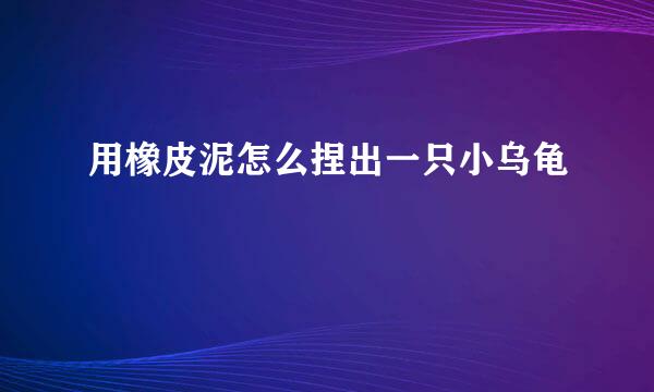 用橡皮泥怎么捏出一只小乌龟