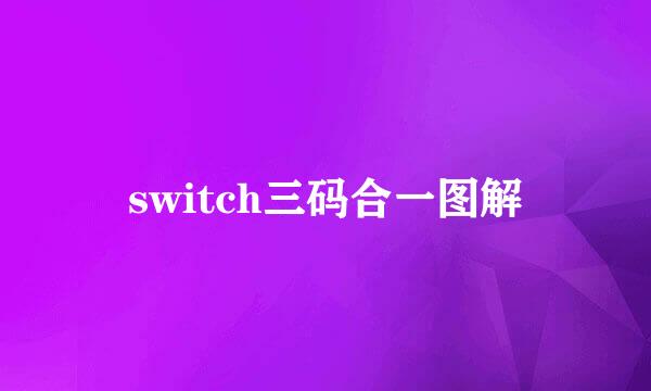 switch三码合一图解