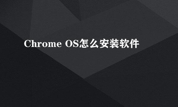 Chrome OS怎么安装软件