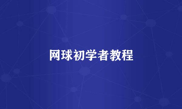 网球初学者教程