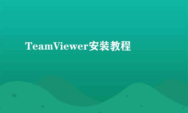 TeamViewer安装教程