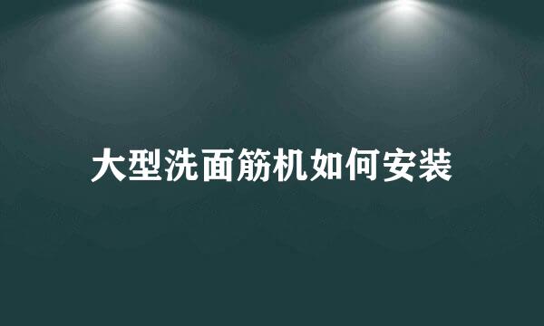 大型洗面筋机如何安装