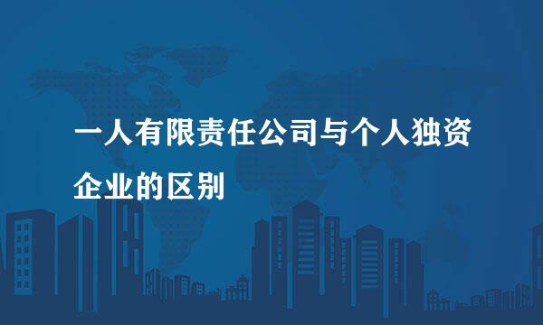 一人有限责任公司与个人独资企业的区别