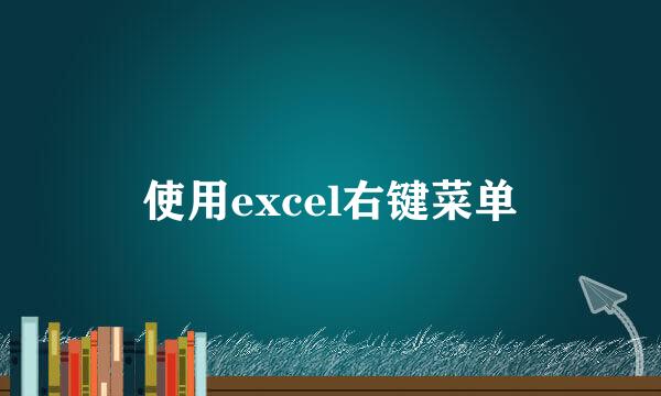 使用excel右键菜单