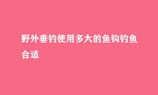 野外垂钓使用多大的鱼钩钓鱼合适