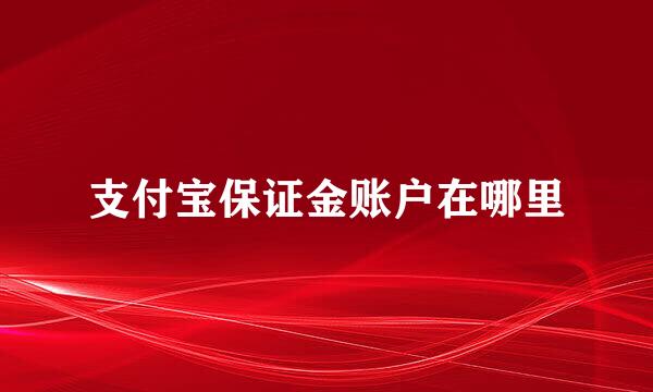 支付宝保证金账户在哪里