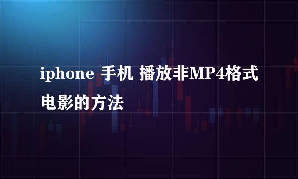 iphone 手机 播放非MP4格式电影的方法