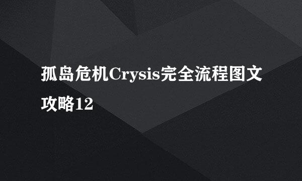 孤岛危机Crysis完全流程图文攻略12