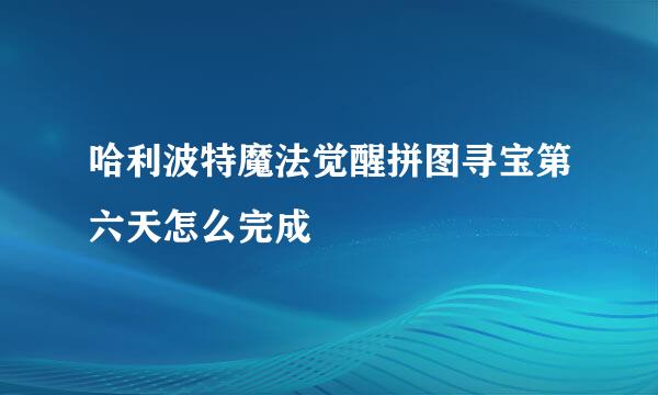 哈利波特魔法觉醒拼图寻宝第六天怎么完成